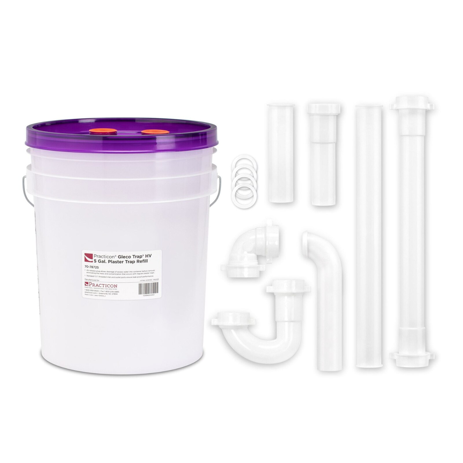 Gleco Trap Hv Kit 5-Gallon Plaster Trap Kit. Includes 5-Gallon Heavy Duty Container All 1-1/2, 7078723 thumbnail 3