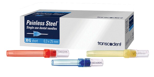 Trannscodent - Painless Steel Plastic Hub Needles 30 XS Blue 100/bx thumbnail 2