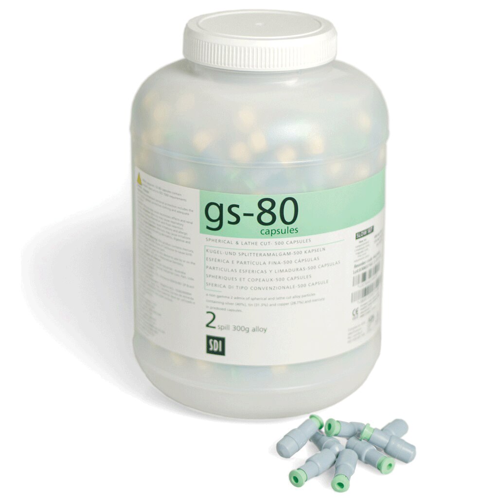 GS-80 Dispersed Phase Amalgam Capsules, 2 Spill, Fast Set, 600 mg, 50/Pk thumbnail 10