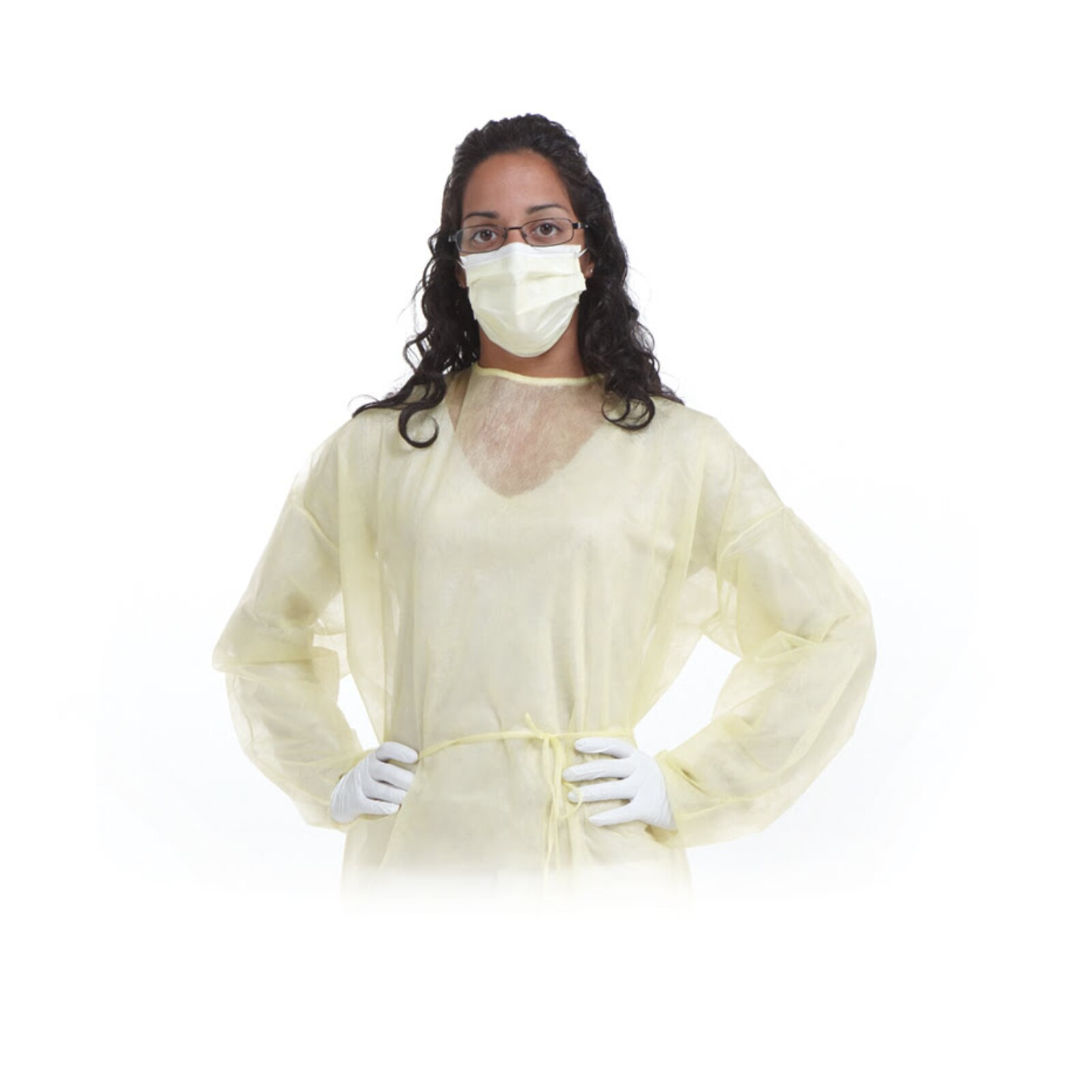 The Essentials Isolation Gowns Knit Cuff 50/Pk Blue product image