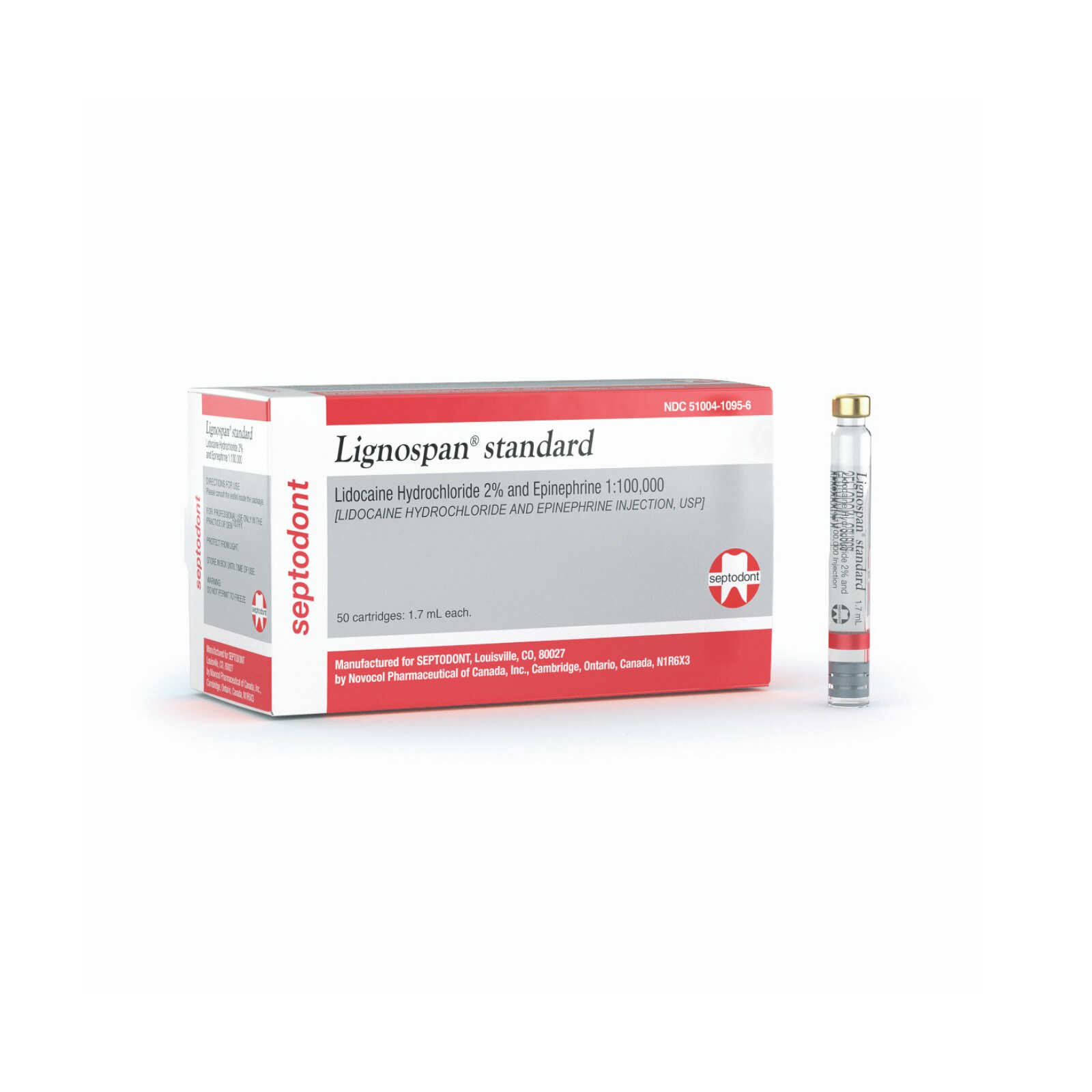 Lignospan 2% w/Epi 1:100K Red 50/Bx thumbnail 2