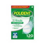 Polident 3-Minute Denture Cleanser Dispenser Box 60/Tablets