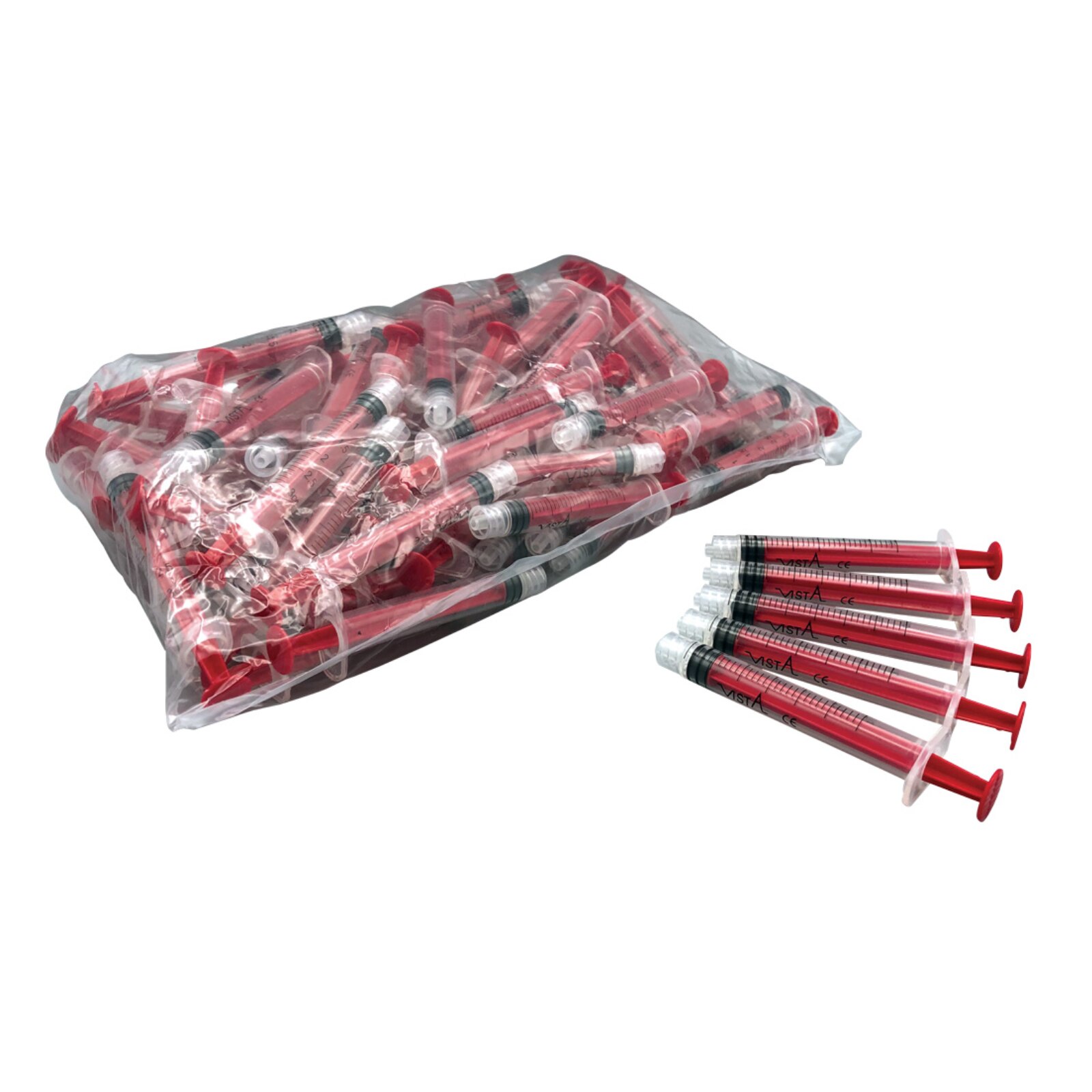 Luer Lock Style Irrigation Syringe 3 cc Red thumbnail 9