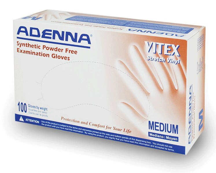 Adenna Vitex Vinyl Gloves PF LG 100/Bx product image