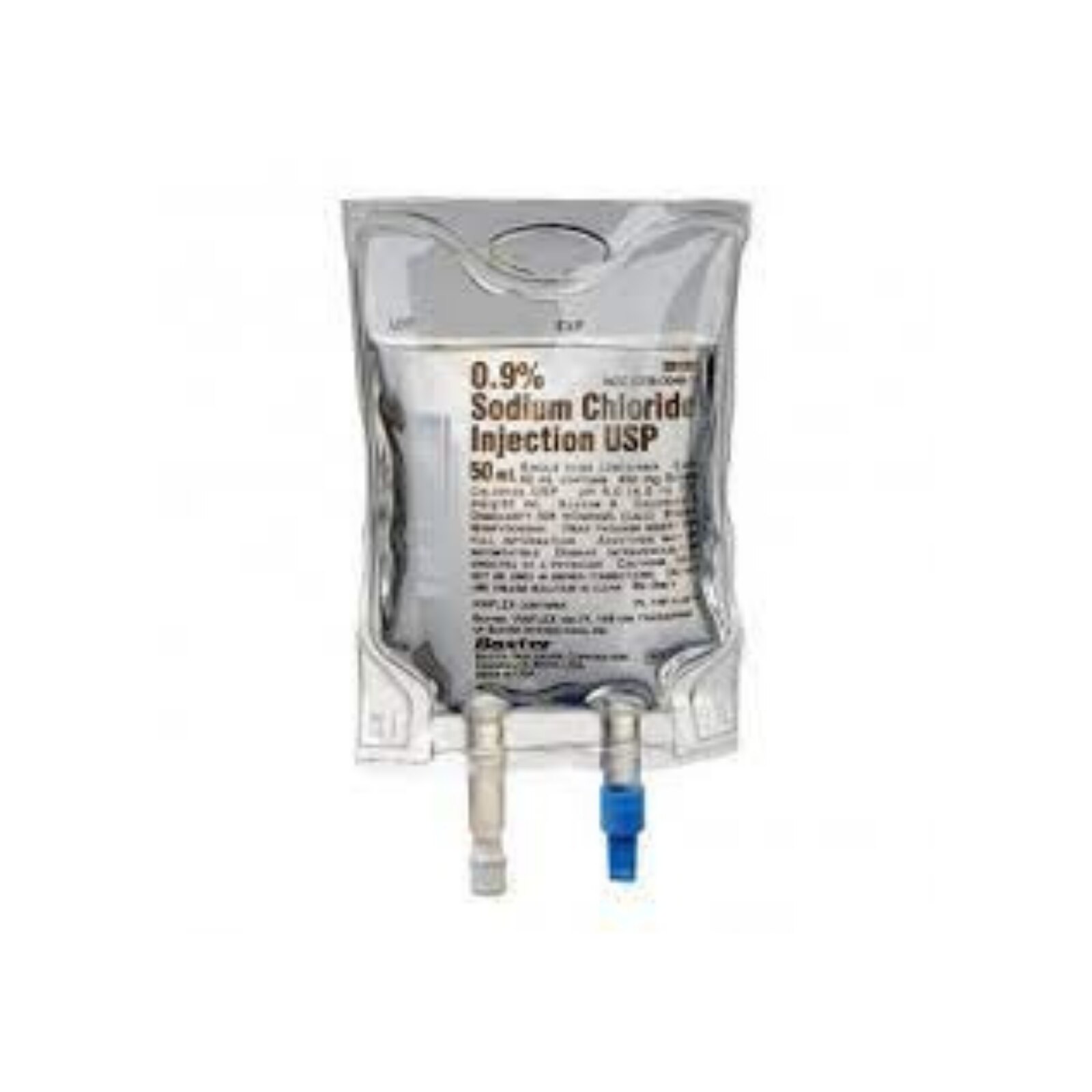 IV Injection Solution Sodium Chloride 0.9% 50mL Viaflex Plastic Container Ea thumbnail 2