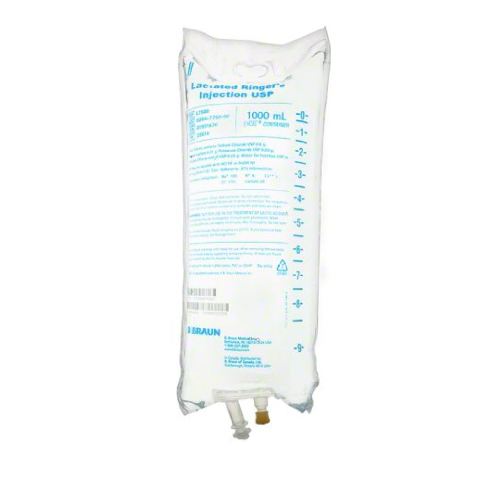 IV Injection Solution Lactated Ringers 1000mL Plastic Injection Container Ea thumbnail 4