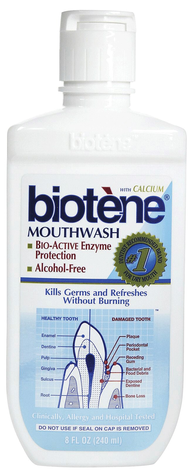 Biotène Dry Mouth Oral Rinse, Fresh Mint, 16 oz. bottle, 4/pkg, 2 pkg/cs (8 bottles total) product image