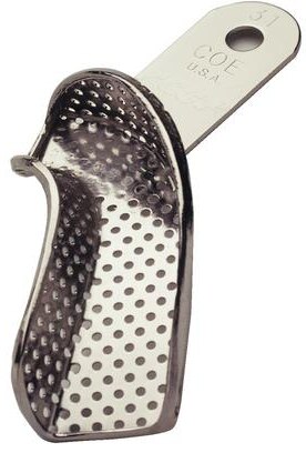 COE Nickel-Plated Impression Trays, Partial Perforated, # 31, 1/Pk product image