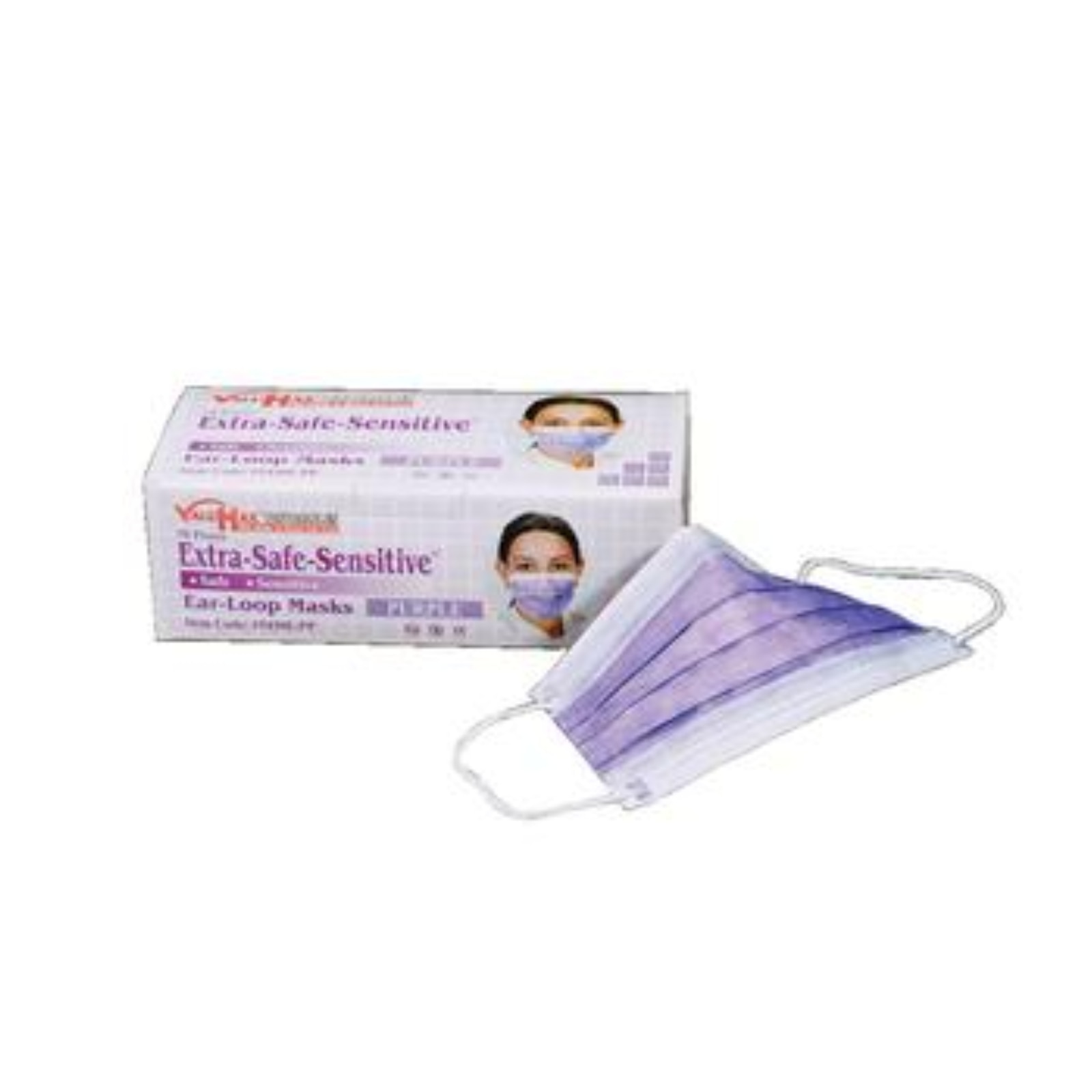 Extra-Safe Sensitive Earloop Mask Purple 50/Box, 5430E-PP thumbnail 3
