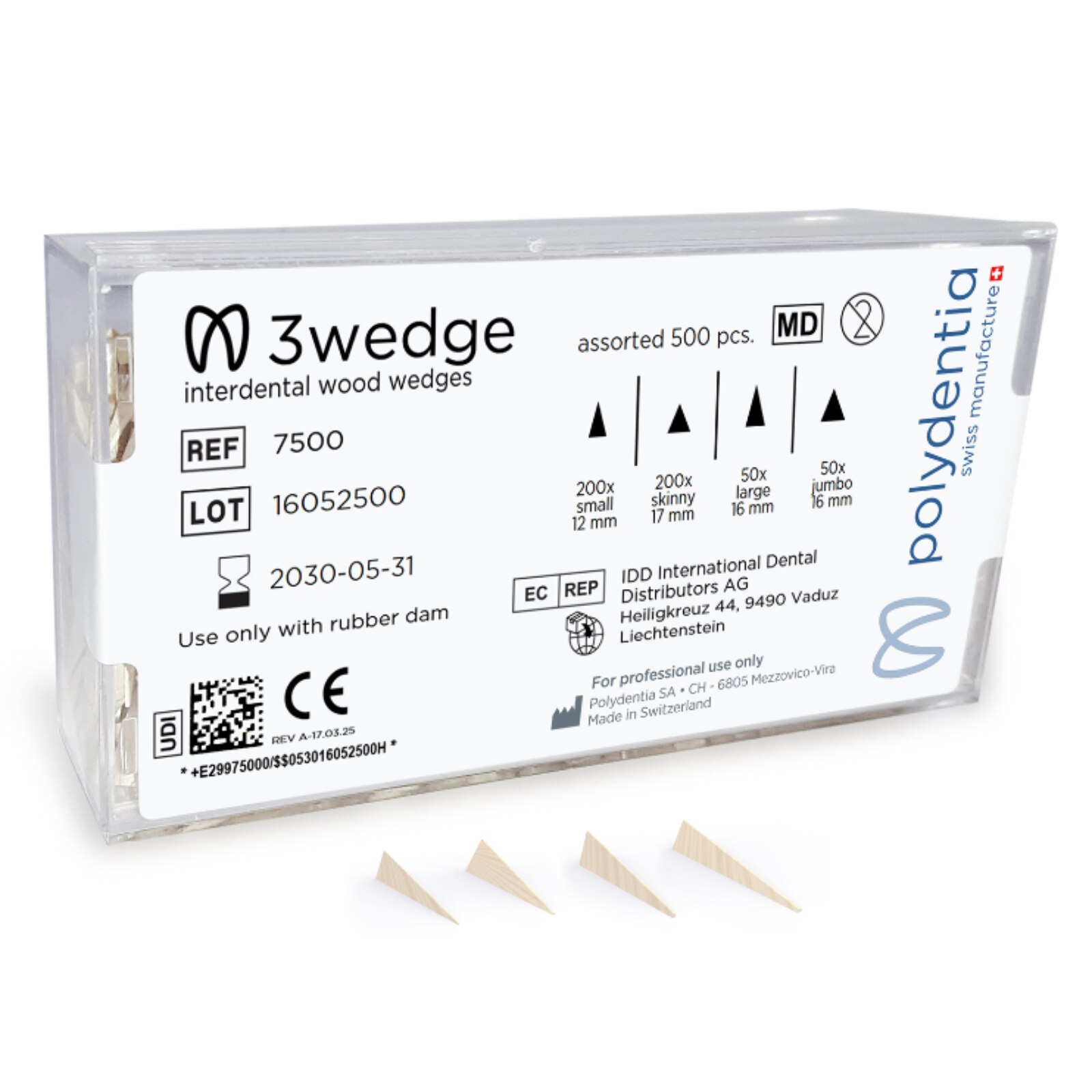 Polydentia 3wedge Assorted 500/Pk product image