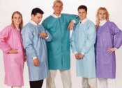 Extra-Safe Lab Coats Teal M 10/Pk