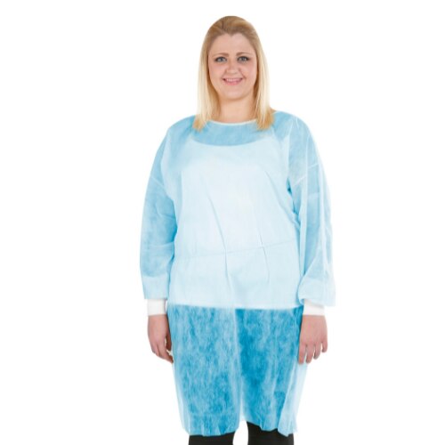 SafeWear Form-Fit Disposable Isolation Gown, Regular, Bright Blue, 12/Pk, 8114 thumbnail 10