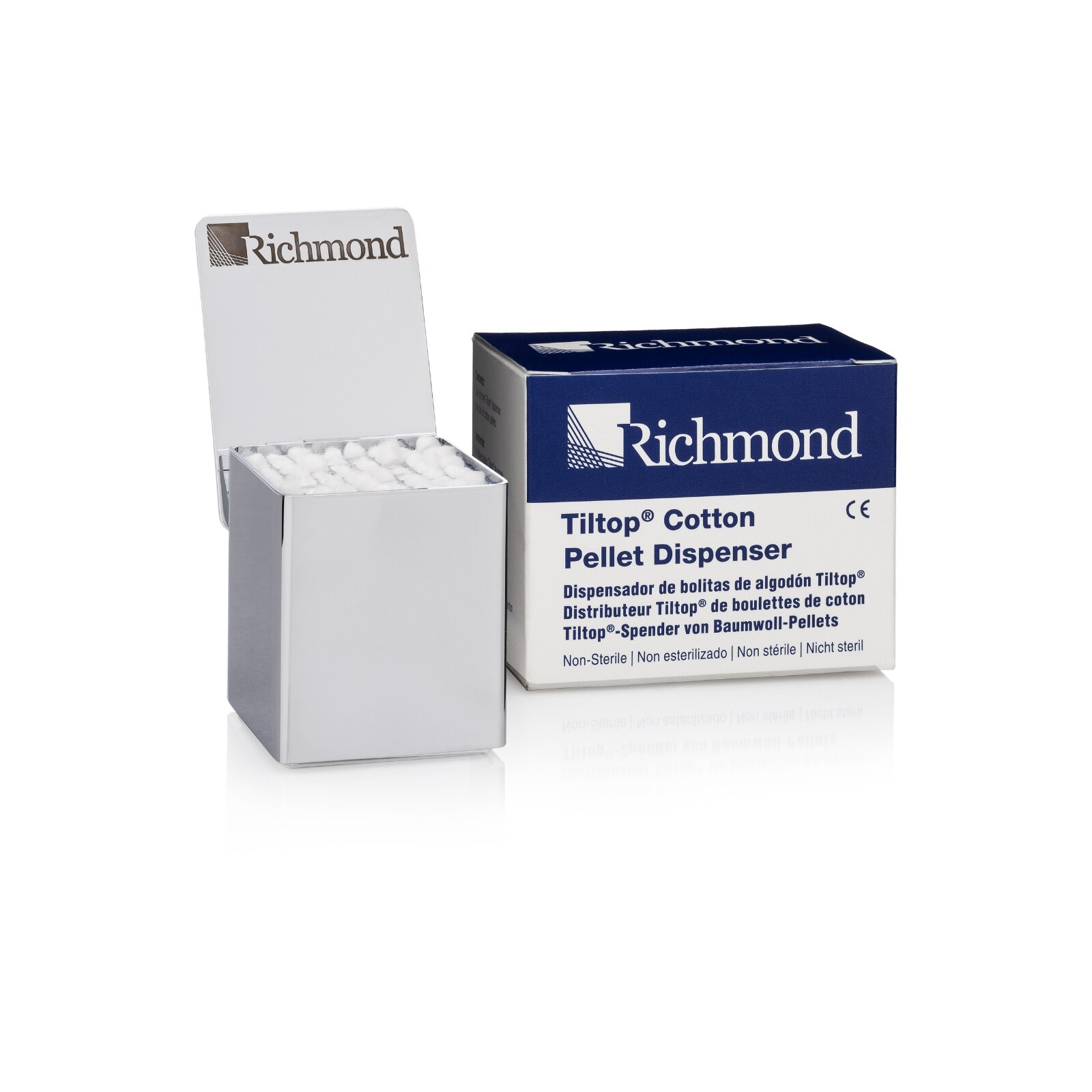 Tiltop Pellet Chrome-Finished Dispenser, with # 1 Pellets, 1/Pk, 600091 product image