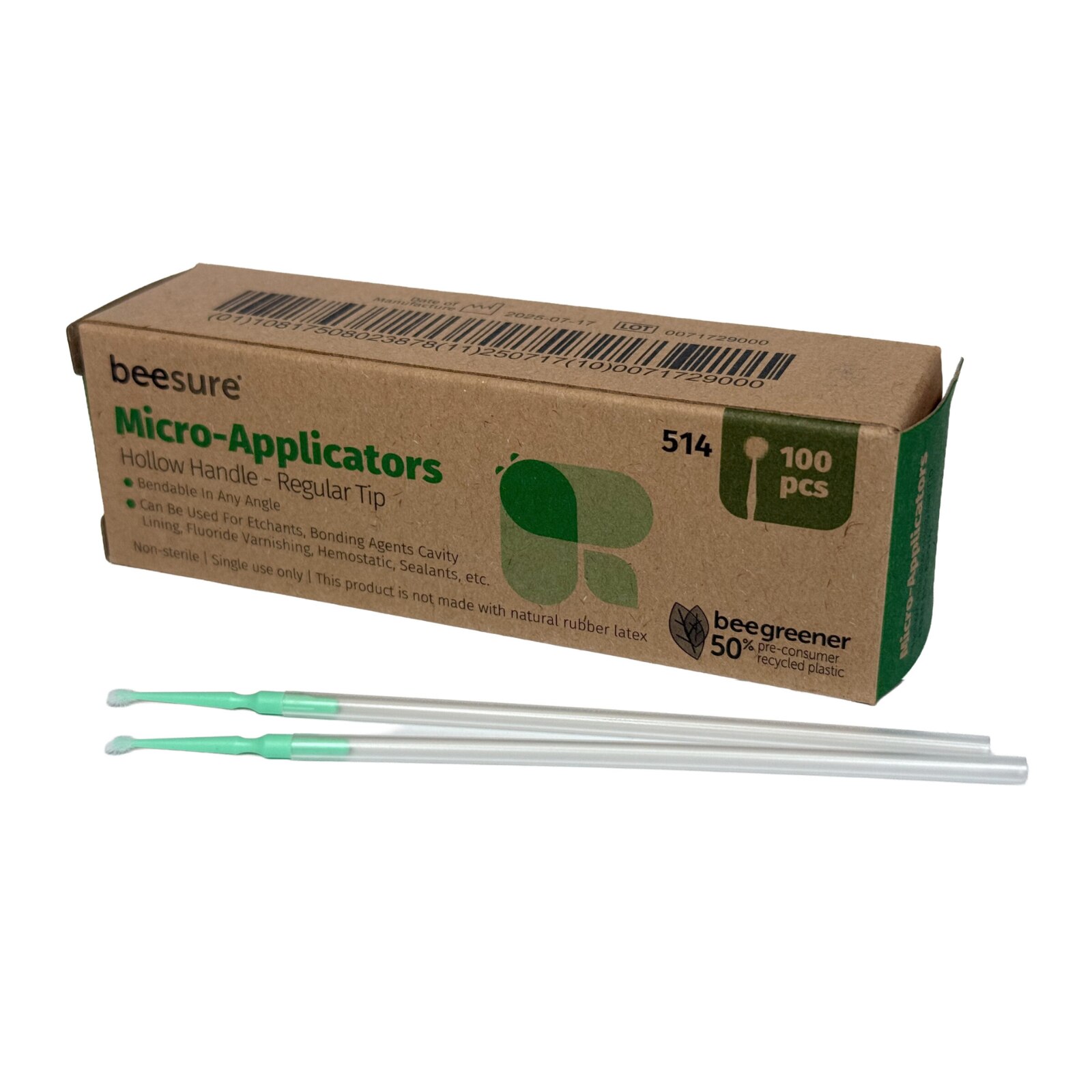 BeeSure Hollow Micro-Applicators 100/Box Regular product image