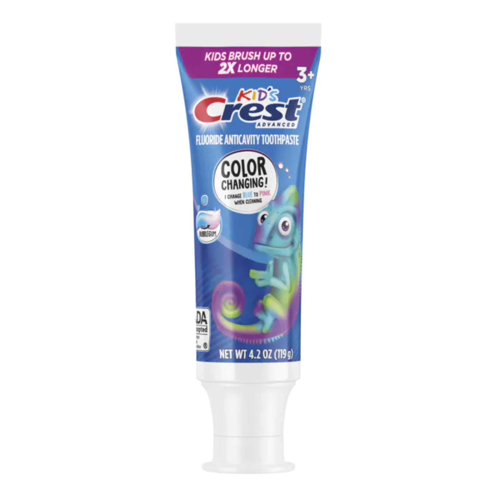 P&G - Kid's Crest Advanced Color Changing Toothpaste, Bubble Gum, 4.2 oz Tube, 24/cs thumbnail 5