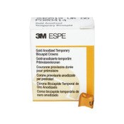 3M Gold Anodized Temporary Bicuspid Crowns, 940519, Upper Right First Bicuspid, Size 00, 5 Crowns