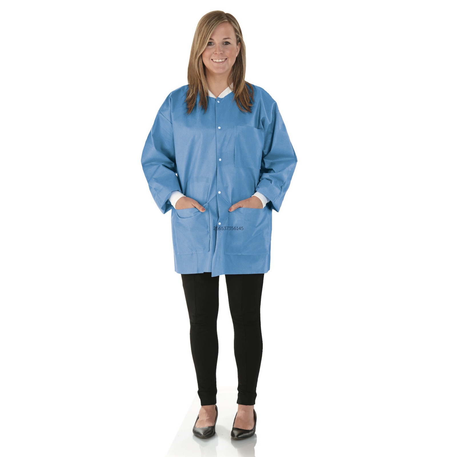SafeWear Disposable Hipster Jacket, Medium, Deep Blue, 12/Pk, 8101-B thumbnail 11