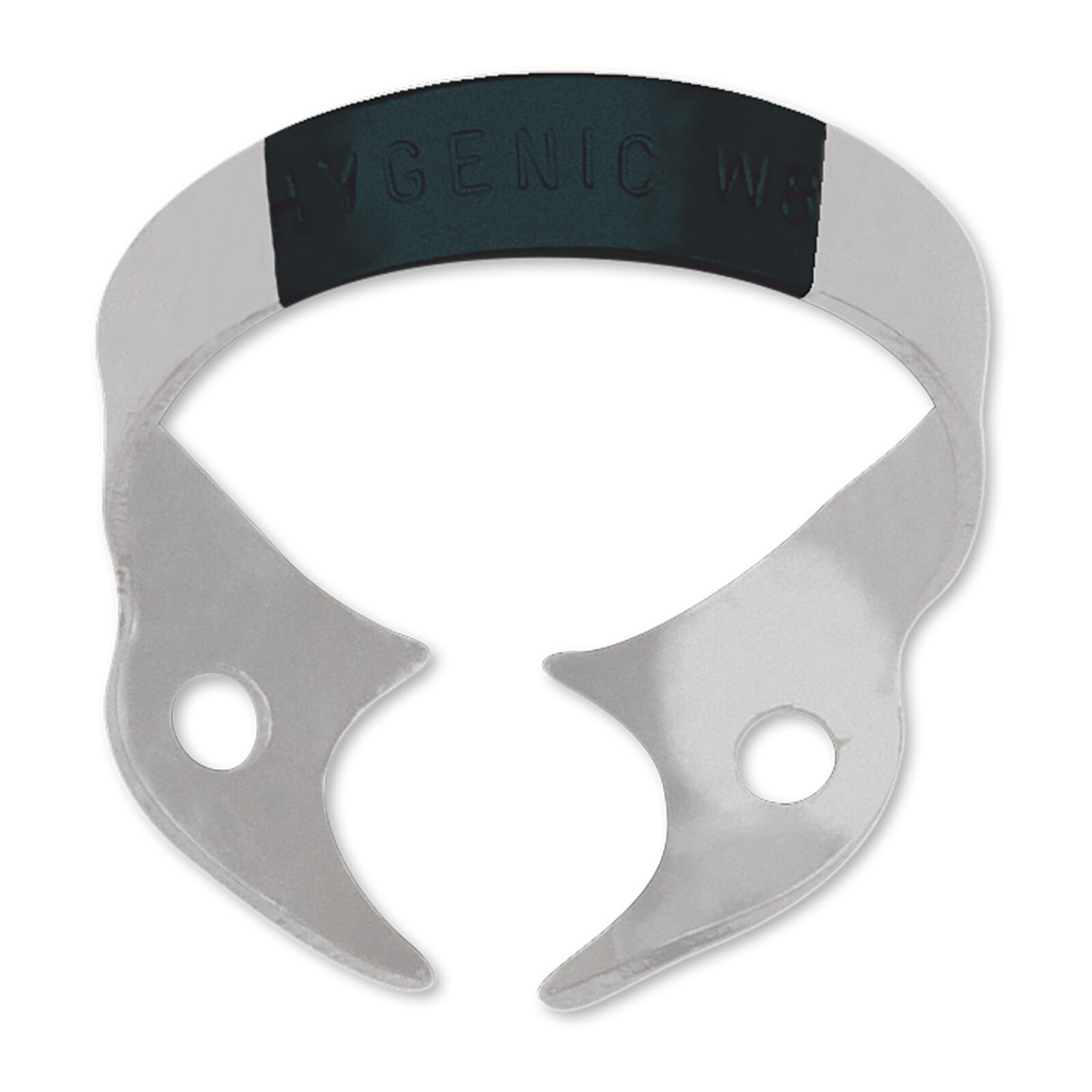 Hygenic Fiesta, Rubber Dam Clamp Wingless, # W8A, Small Partially Erupted Molars, Black, 1/Pk, H02799 thumbnail 3