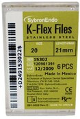 SybronEndo K-Flex Files SS 21mm #20 6/Bx