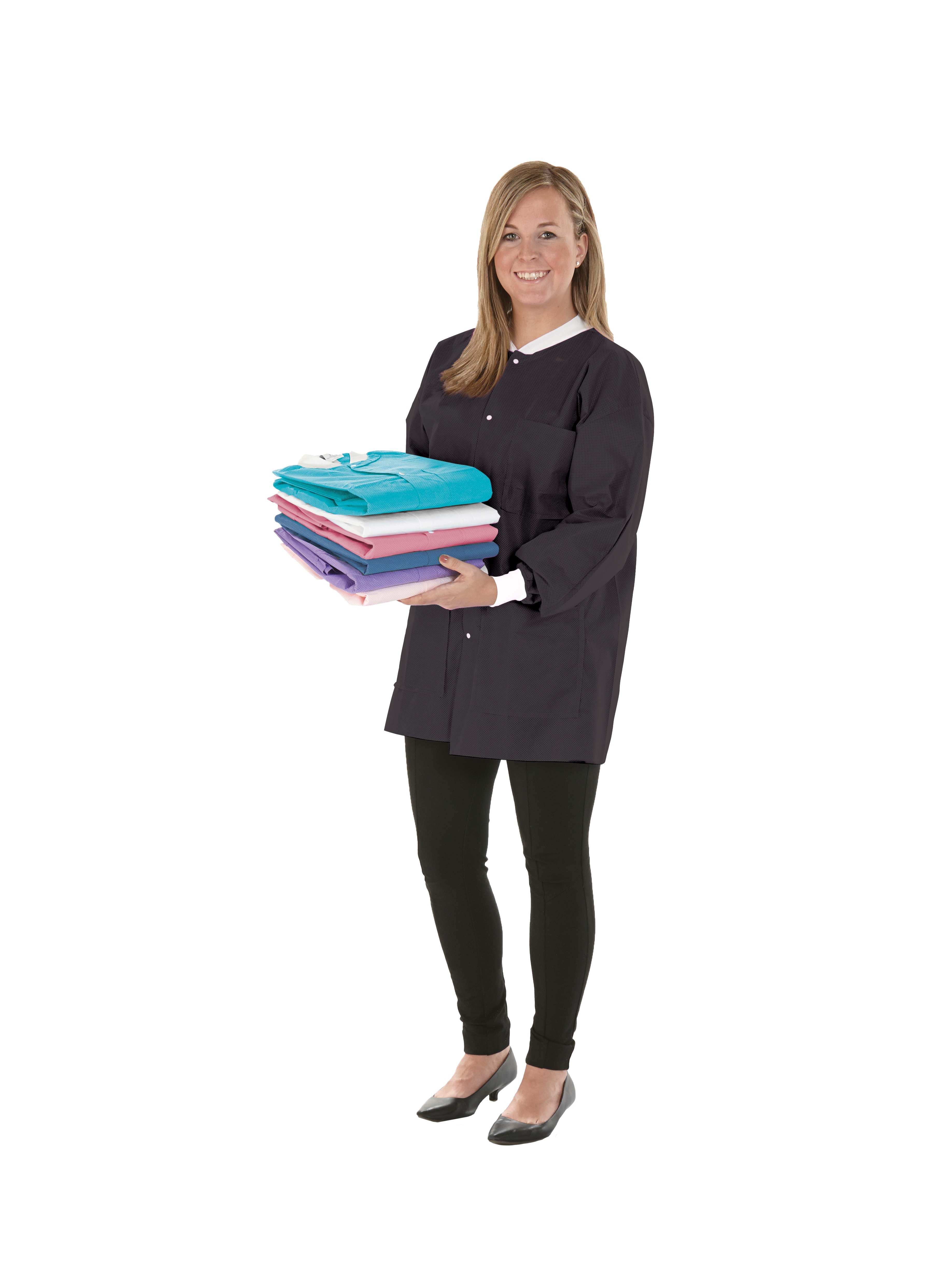 SafeWear Disposable Hipster Jacket, Small, Jet Black, 12/Pk, 8118-A (Discontinued) thumbnail 7