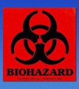 Biohazard Warning Label 100/Roll