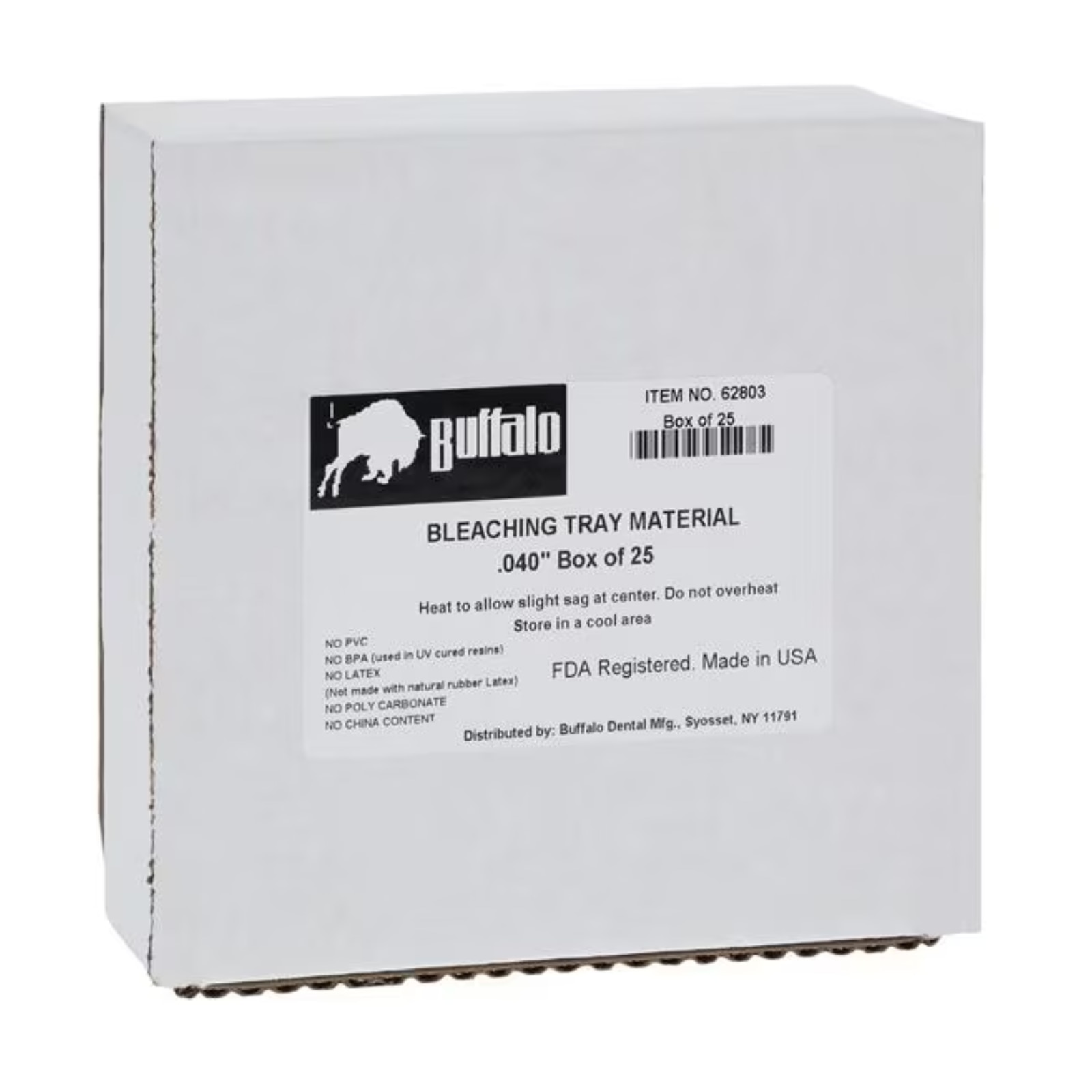 Pkg. of 25, .040" x 5" x 5" Bleaching Tray Material, Clear thumbnail 3