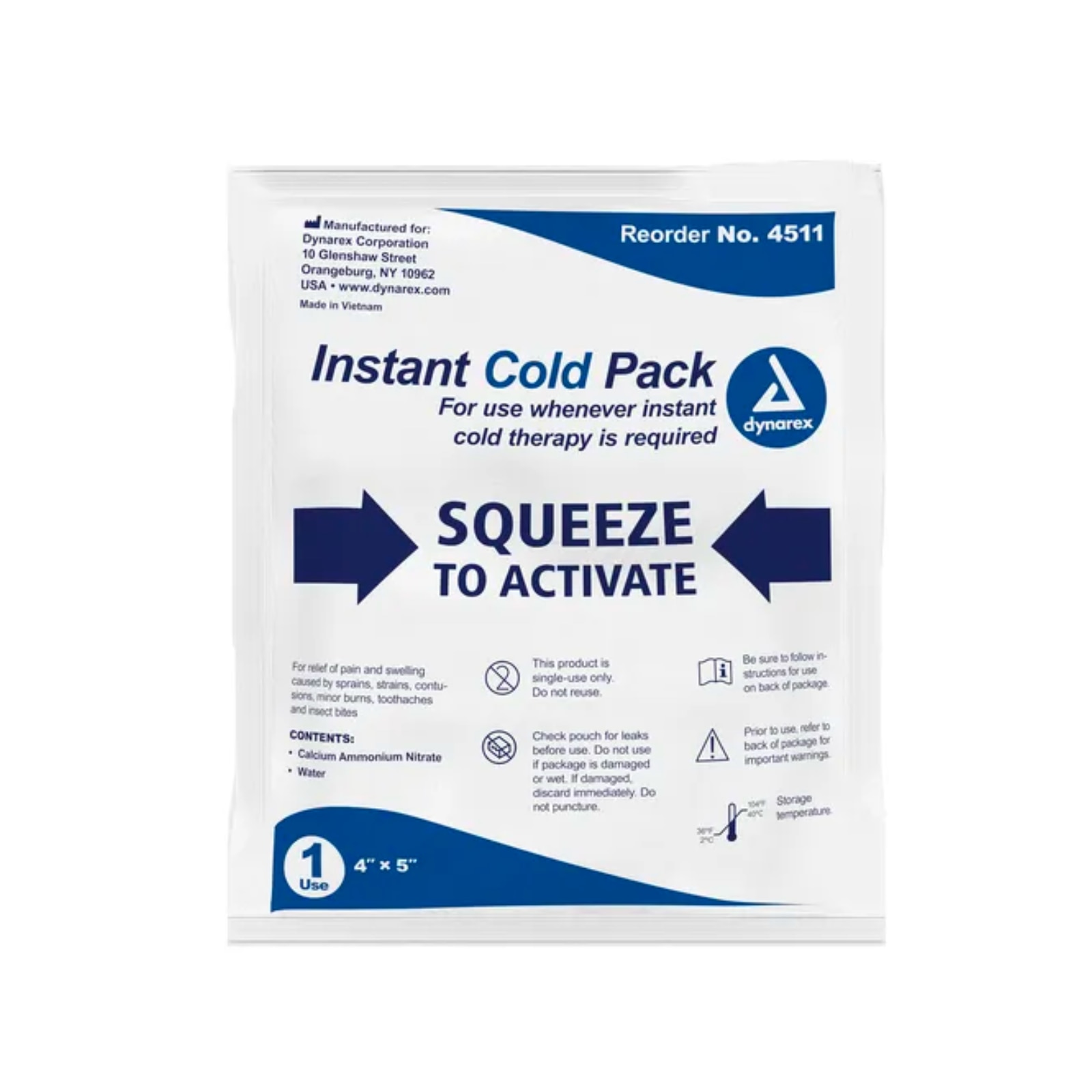 Dynarex - Instant Cold Pack, 4" x 5", 24/cs thumbnail 3