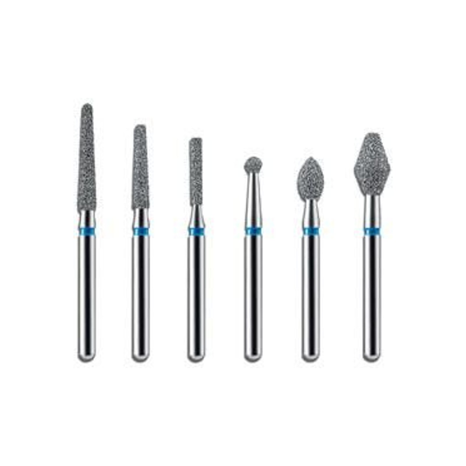 #FG201 Regular  BluWhite Diamond Bur Flame FG Pack of 5 product image