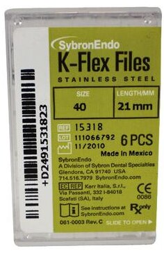 K-Flex Stainless Steel File, 21 mm, # 40, Black, 6/Pk, 15318 thumbnail 10