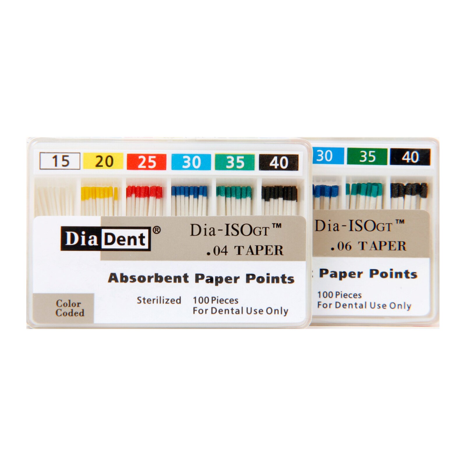 DiaDent® Millimeter Marked Paper Points DIA-ProISOGT .04 Taper #15-40 Spill Proof Pack of 100 thumbnail 3