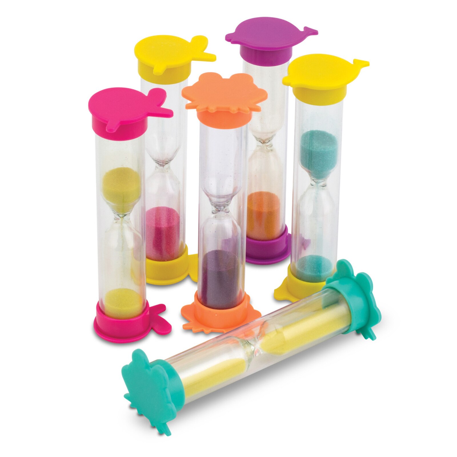 2-Minute Animal Sand Timers 50/pack With Assorted Sand Colors. 3-1/2" Tall. Fun Friendly , 1109851 - 2-Minute Animal Sand Timers 50/pack With Assorted Sand Colors. 3-1/2" Tall. Fun Friendly , 1109851 - Image 1