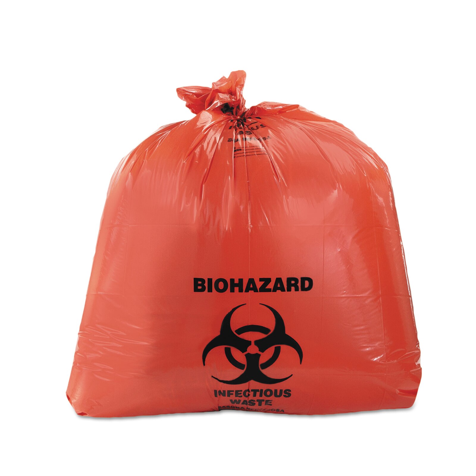 Biohazardous Waste Hamper Bags 11"x14.25" 1.25mil Red 20/Roll product image