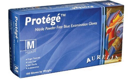 Aurelia Protege Blue Nitrile Gloves Medium 100/Bx product image