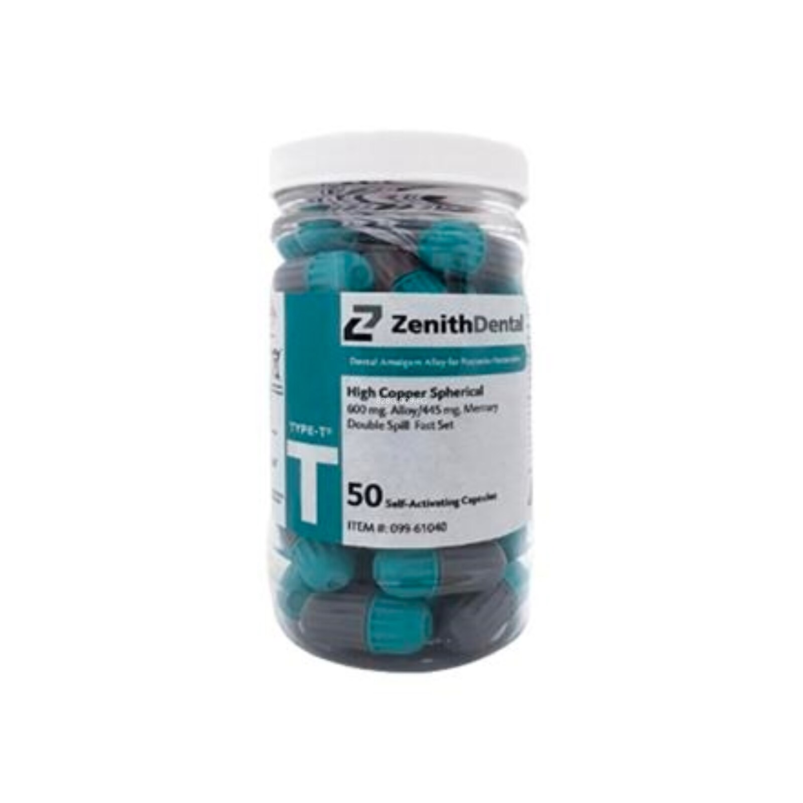 Zenith T-Type Spherical Amalgam Alloy Triple-Spill Capsules Fast Set Jar of 50 thumbnail 2