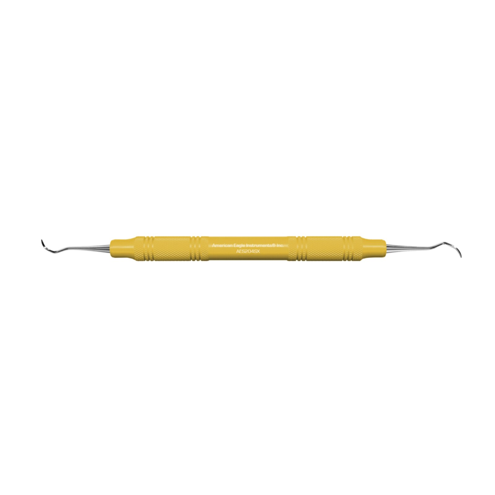 Sickle Scaler, # 204S, Posterior, EagleLite, Resin, 3/8", Yellow, 1/Pk, AES204SX thumbnail 9