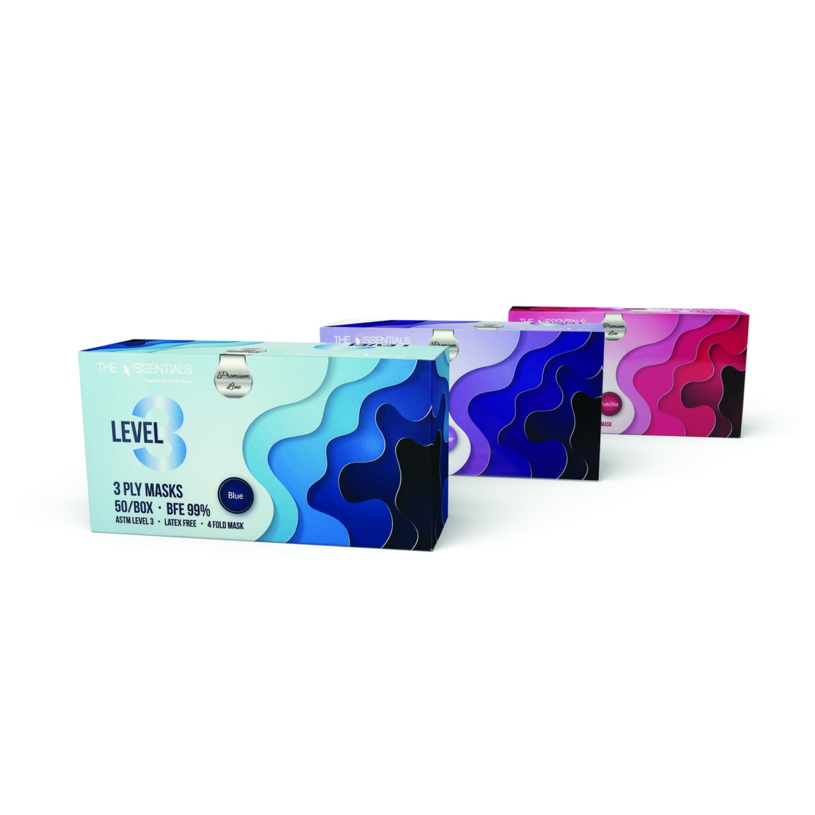 Essentials Earloop Premium Face Mask ASTM Level 3 Fuchsia Box of 50 product image