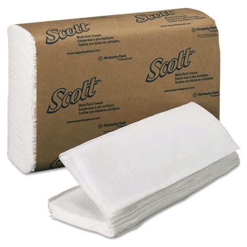 Scott, Scott Essential Multi-Fold Paper Towels, 9.2" x 9.4", 1-Ply, White, 4000/Case, 01804 product image