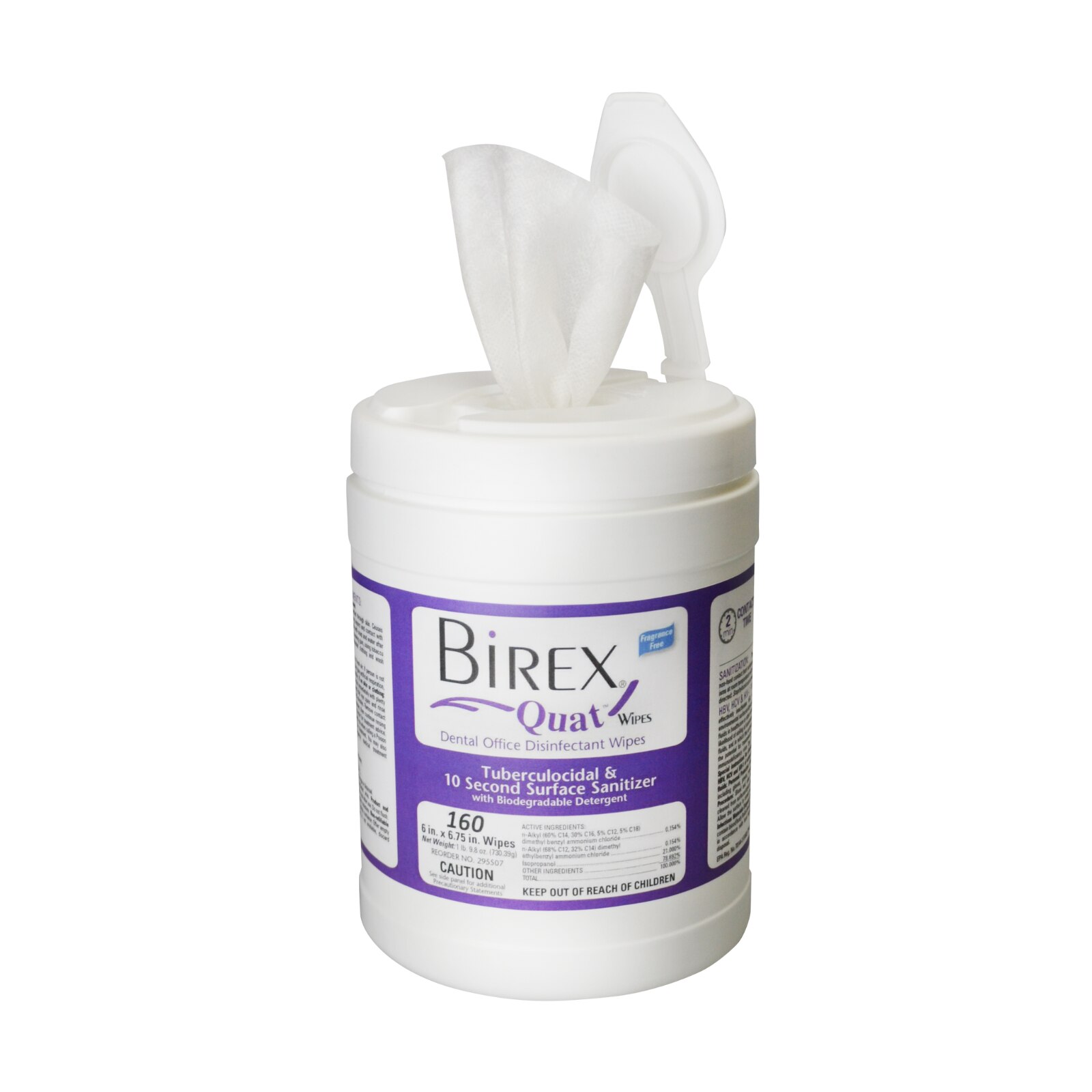 Birex Quat Disinfectant Wipes Large 160/Can x 6/Cs product image