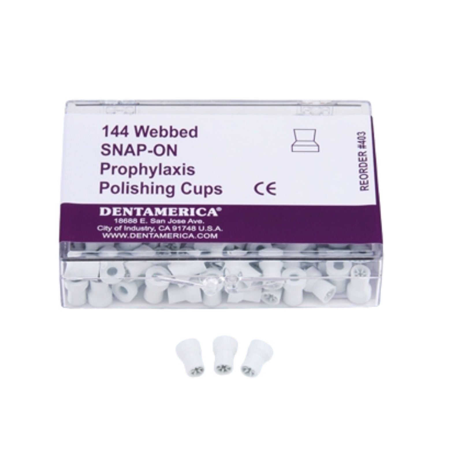 Disposable Prophy Cups, Snap On Type, Webbed, Medium Soft, 144/Pk, 403 thumbnail 9