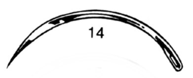 #14 3/8 Suture Needle Pack of 12 thumbnail 3
