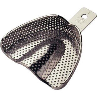 Coe Nickel-Plated Metal Perforated Regular Impression Trays, # 1, Large, Upper, 1/Pk, 260011 thumbnail 9