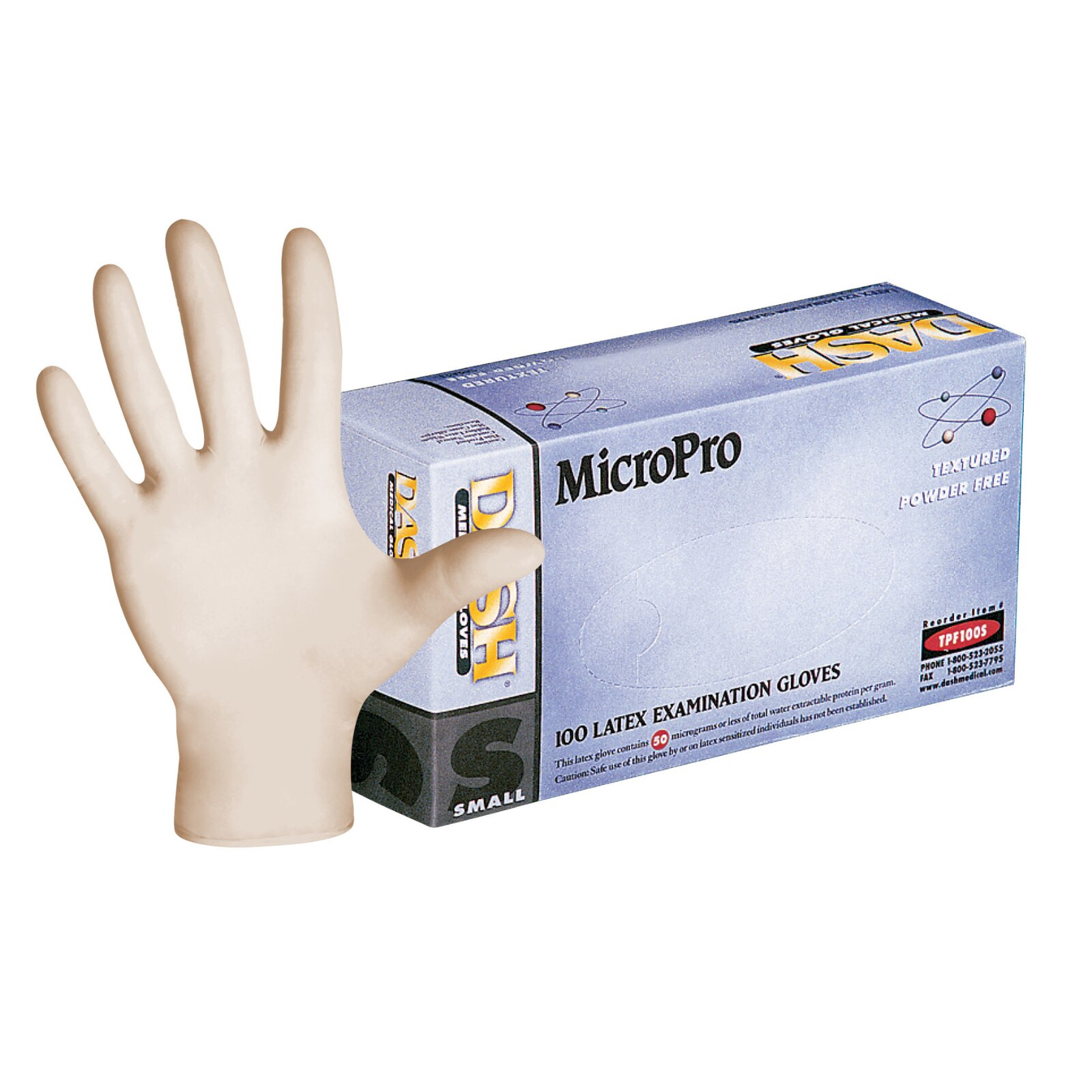 Micropro Latex Exam Gloves Large Natural Non-Sterile thumbnail 8