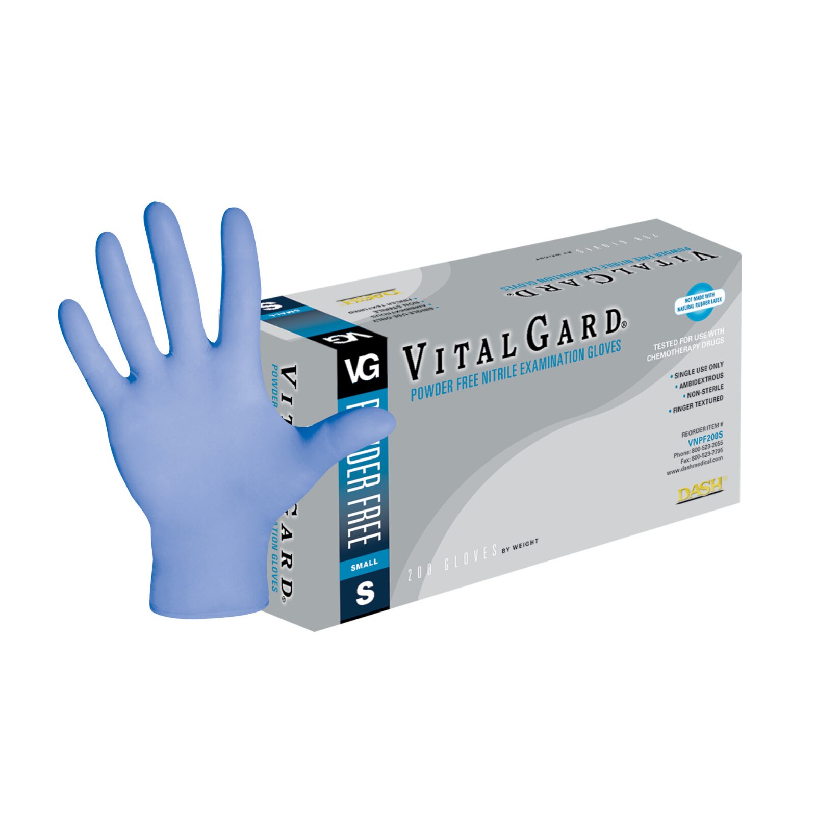 VitalGard Nitrile Exam Gloves Large Blue Non-Sterile thumbnail 9