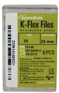 K-Flex Stainless Steel File, 25 mm, # 35, Green, 6/Pk, 15146 product image