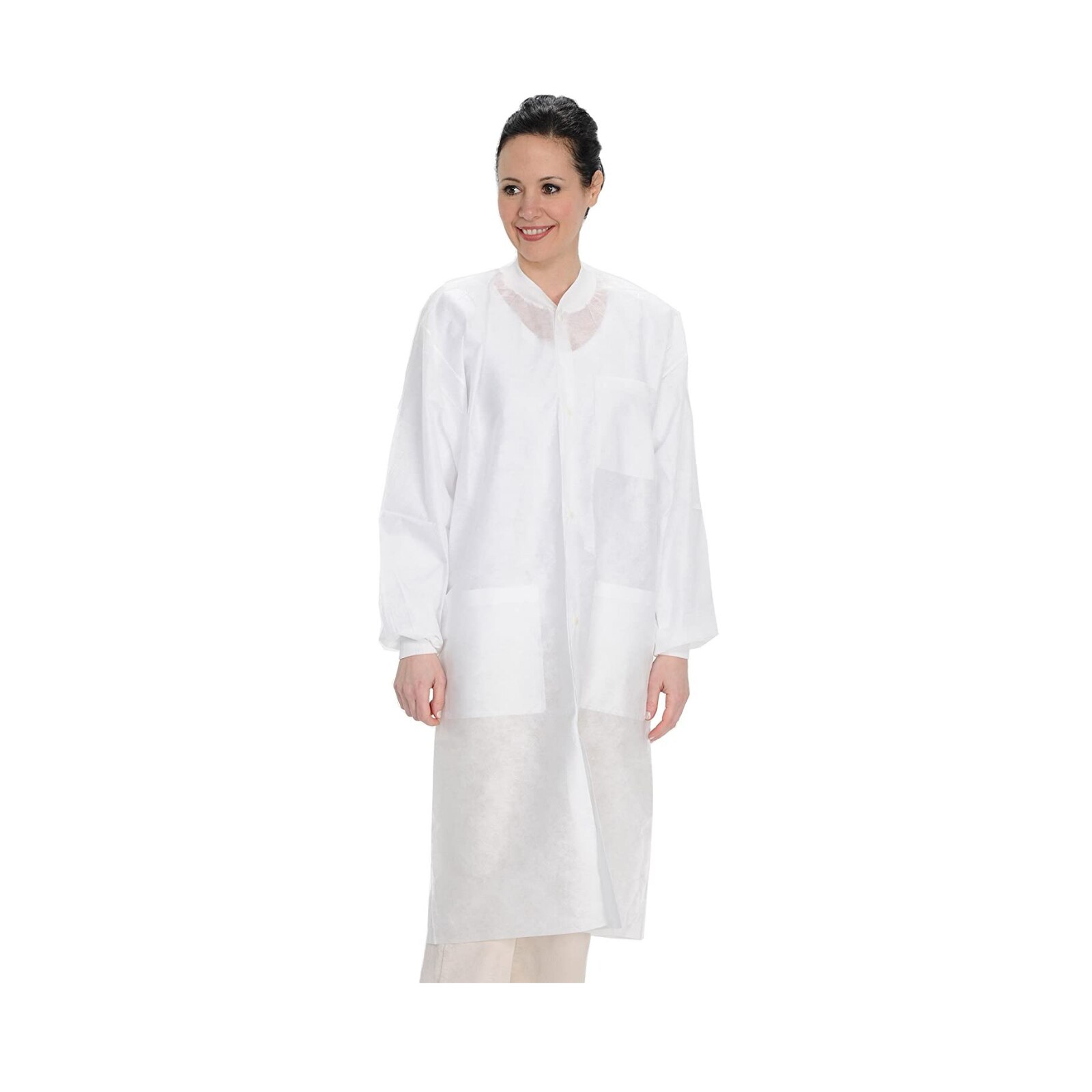 Easy-Breathe White LabCoat XX-Large Latex-Free Fluid Resistant AAMI Level 2 Pack of 10 product image