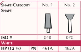 Lab Series Aluminum Oxide Mounted Stones White 12/Bx product image