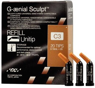 G-aenial Sculpt Universal Composite, Unitip Refill, 0.16 ml, C3, 20/Pk thumbnail 6
