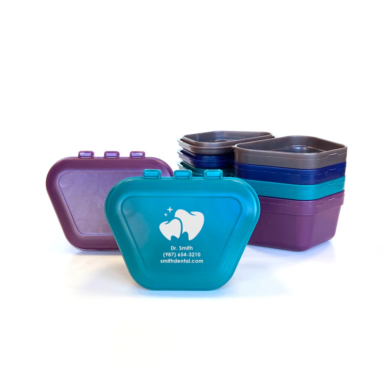 Imprinted Denture Box 4-3/8x3-3/8x2" Assorted 144/Pk product image