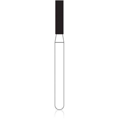 NTI Diamond Burs, FG, Cylinder Flat End, # SC837, 1.4 mm, Super Coarse, Black, 5/Pk, SC837-014 product image
