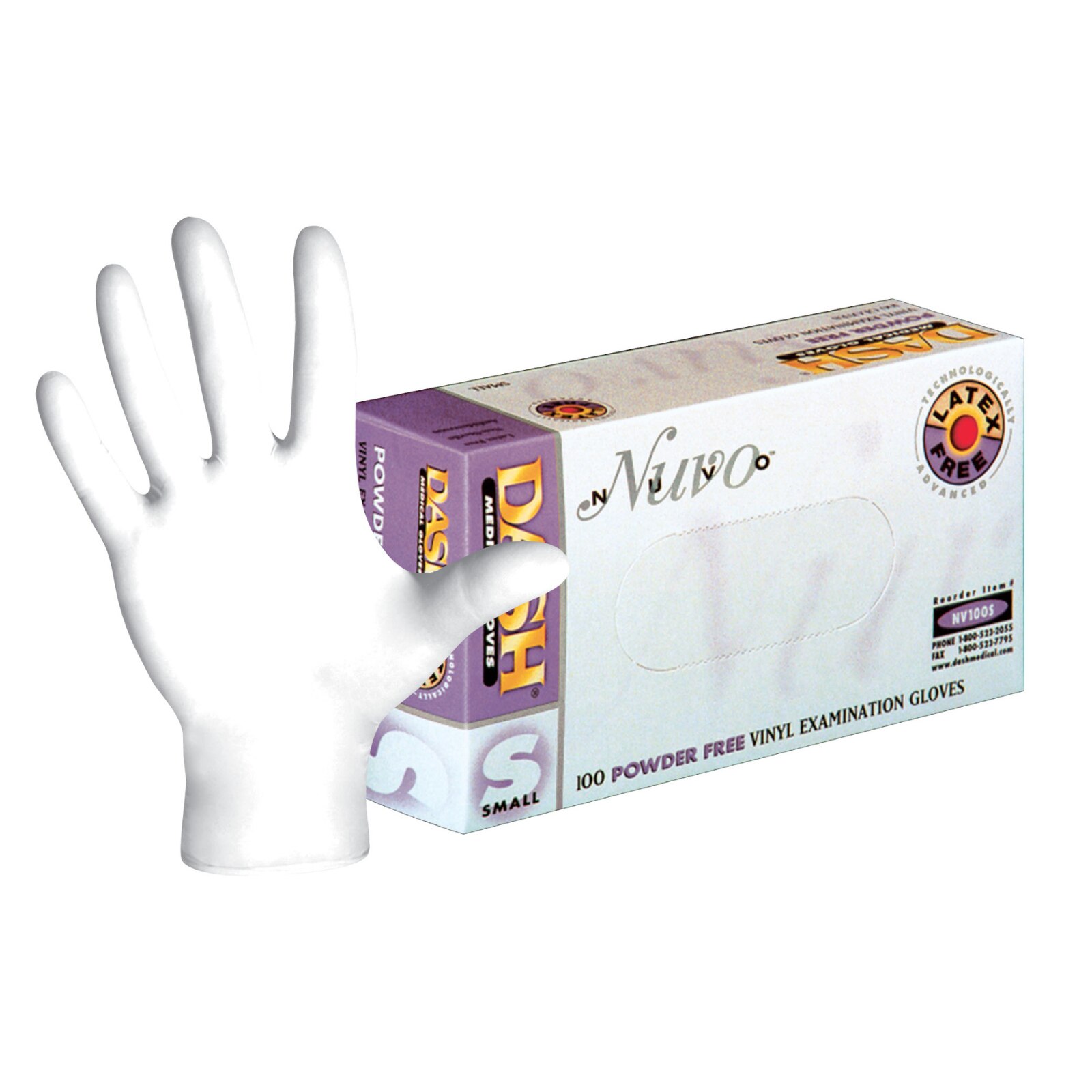 Nuvo Vinyl Exam Gloves X-Large Opaque White Non-Sterile thumbnail 5